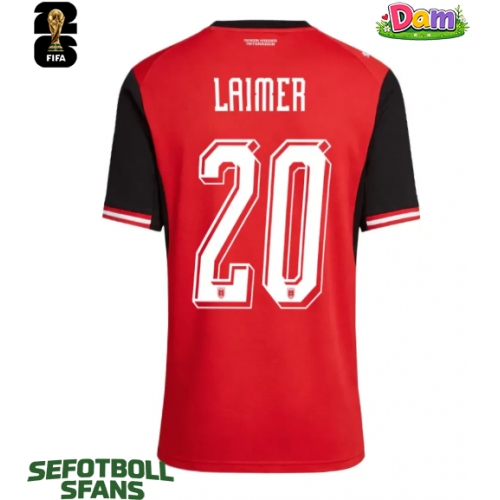 Österrike Konrad Laimer #20 Hemmatröja Kvinnor VM 2026 Kortärmad